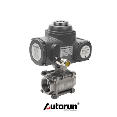 Electric Three Way Thread Ball Valve